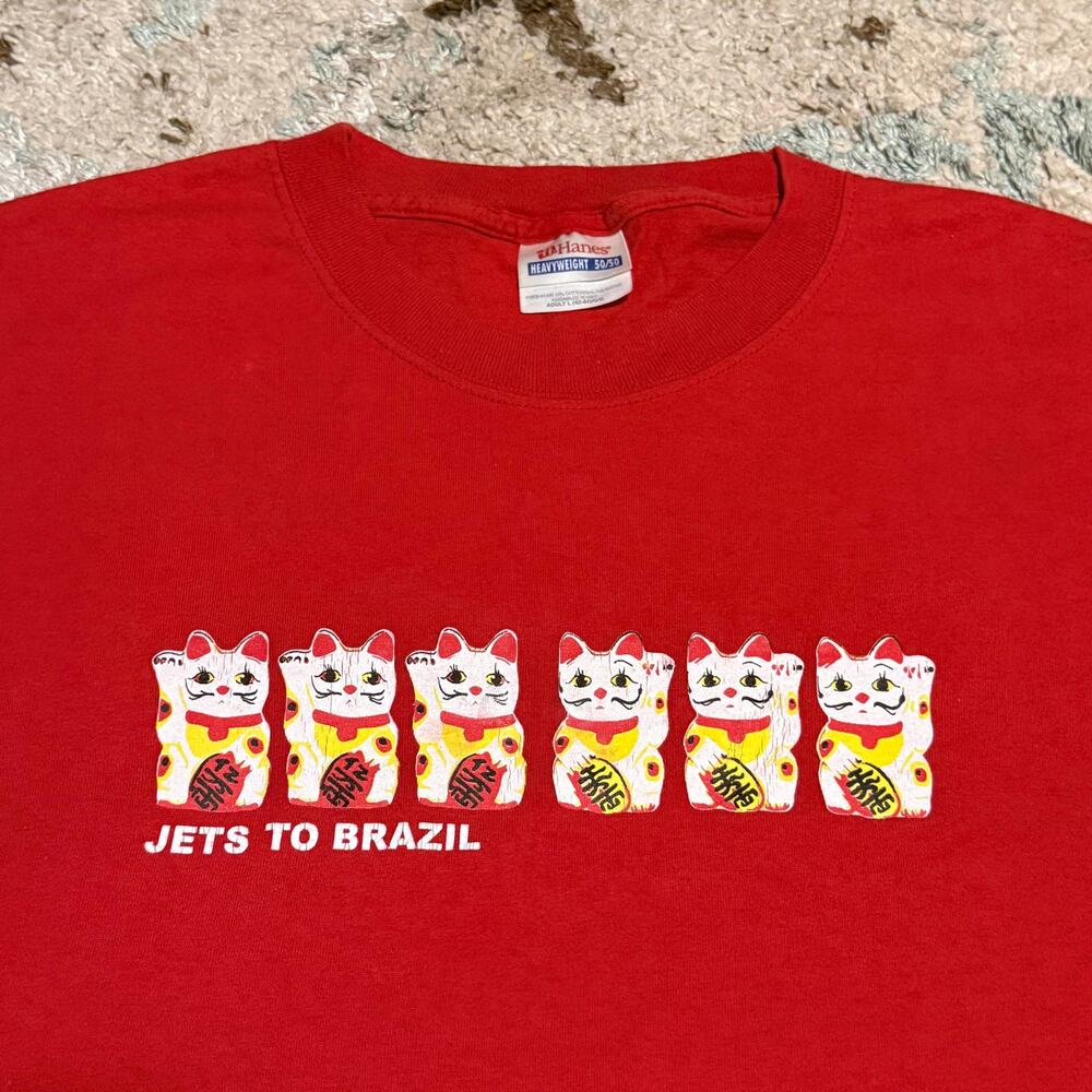 Vintage Jets To Brazil Good Luck Cats Tour Shirt Size Large 2000s Jawbreaker